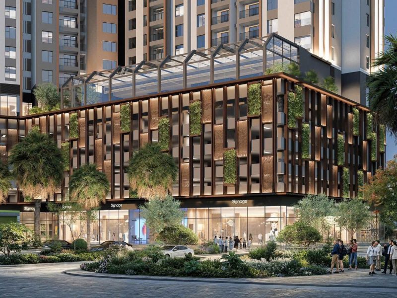 Khối đế phủ mảng xanh Gamuda Central Park