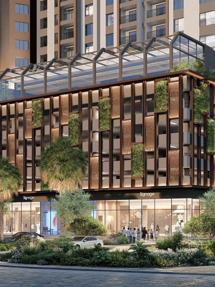 Khối đế phủ xanh, sảnh đón như một khu vườn — Gamuda Central Park (HH2) Yên Sở